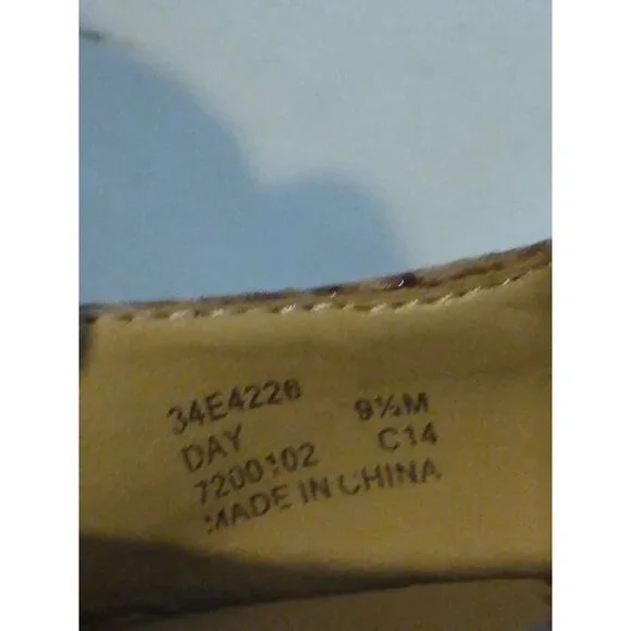 Calvin Klein DAY Women's 9.5 Snake Print Pointed Toes Slingback Brown Tan Heels - Picture 8 of 9